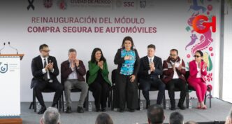 Clara Brugada reinaugura módulo de compra segura de autos en Iztapalapa