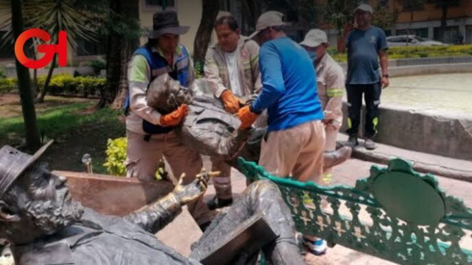 Adios a la escultura del Che y Fidel Castro en alcaldía Cuauhtémoc CDMX