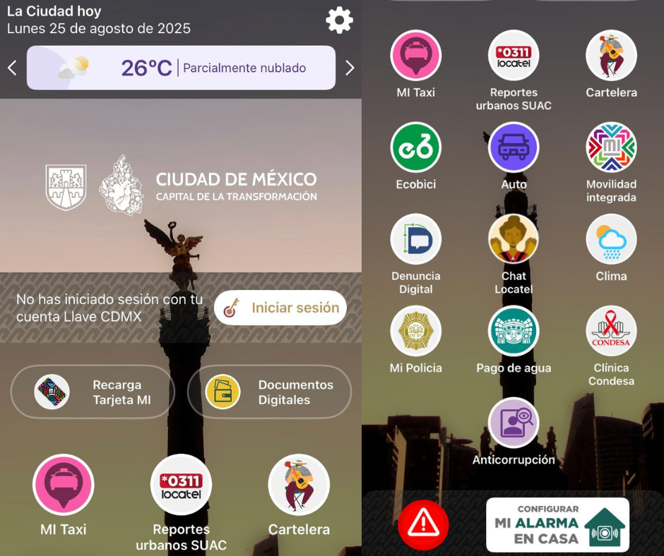 Captura de pantalla // App CDMX