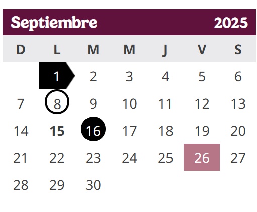 Puentes escolares de septiembre 2025. ¿Qué días no habrá clases?