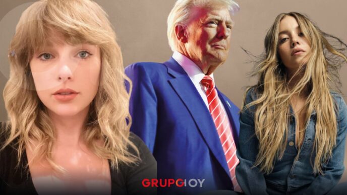Trump vuelve al ataque: Defiende a Sydney Sweeney y arremete contra Taylor Swift