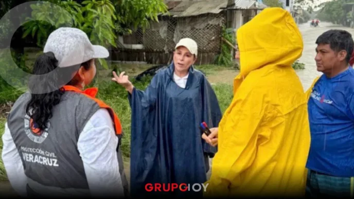 Rocío Nahle minimiza inundaciones en Veracruz