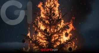 Incendio consume árbol navideño en Tula de Allende