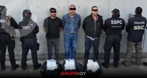Detienen en CDMX a presuntos integrantes los Cabrera Sarabia con 50 kilos de metanfetamina