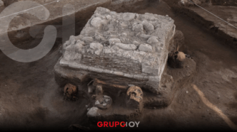 El INAH descubre un altar prehispánico en la zona arqueológica de Tula, Hidalgo