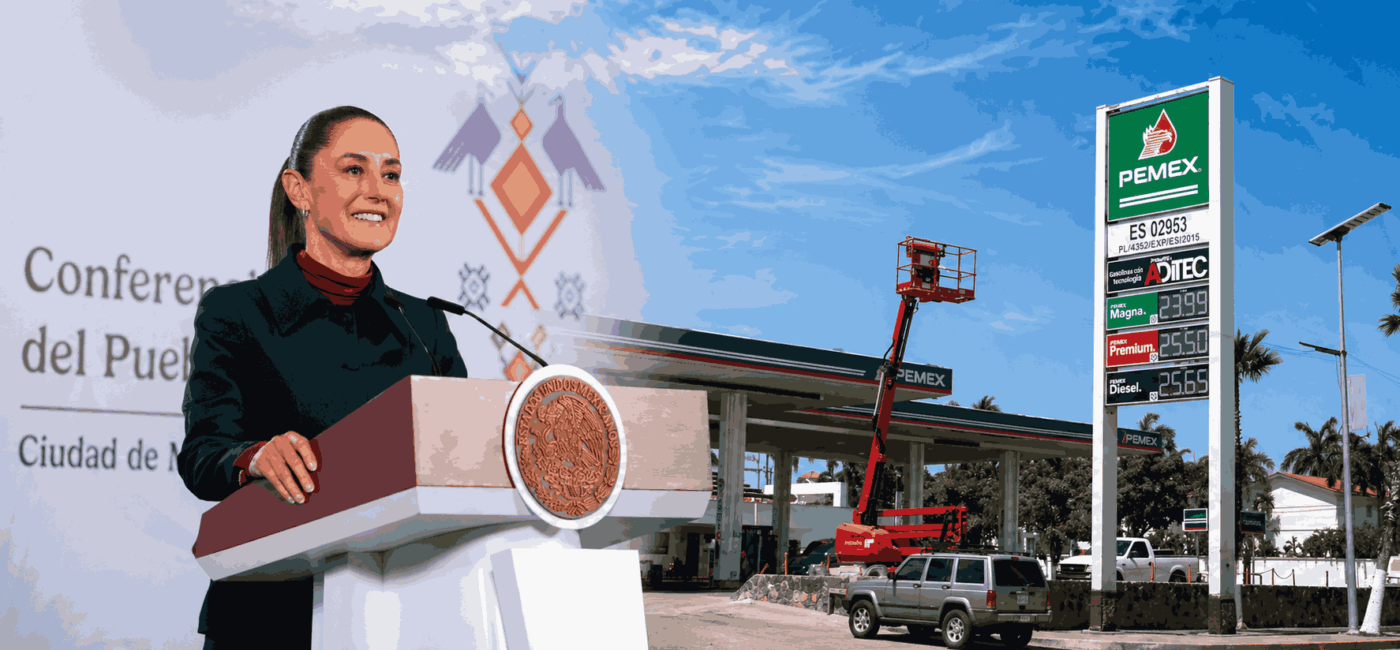 México recorta comisiones bancarias en gasolineras para contener el alza de combustibles. La medida busca aliviar costos ante la presión internacional del petróleo. Aplicará de mayo a octubre de 2026.