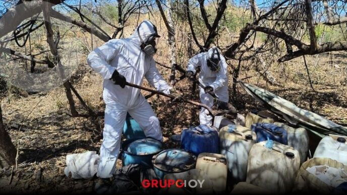 Semar y FGR desmantelan laboratorio clandestino en Sinaloa