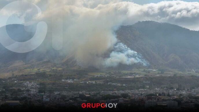 Incendio forestal cumple su segundo día activo en el Cerro San Juan, Tepic