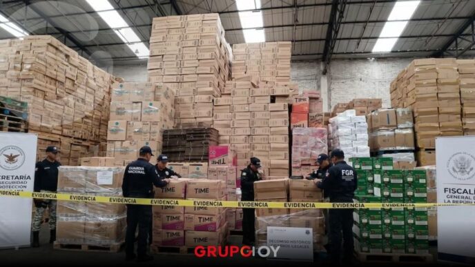 Autoridades de la CDMX realizan histórico aseguramiento de cigarros ilegales valuados en 4,500 mdp