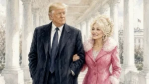 Trump publica dibujo con Dolly Parton del brazo, tres días después de su muerte
